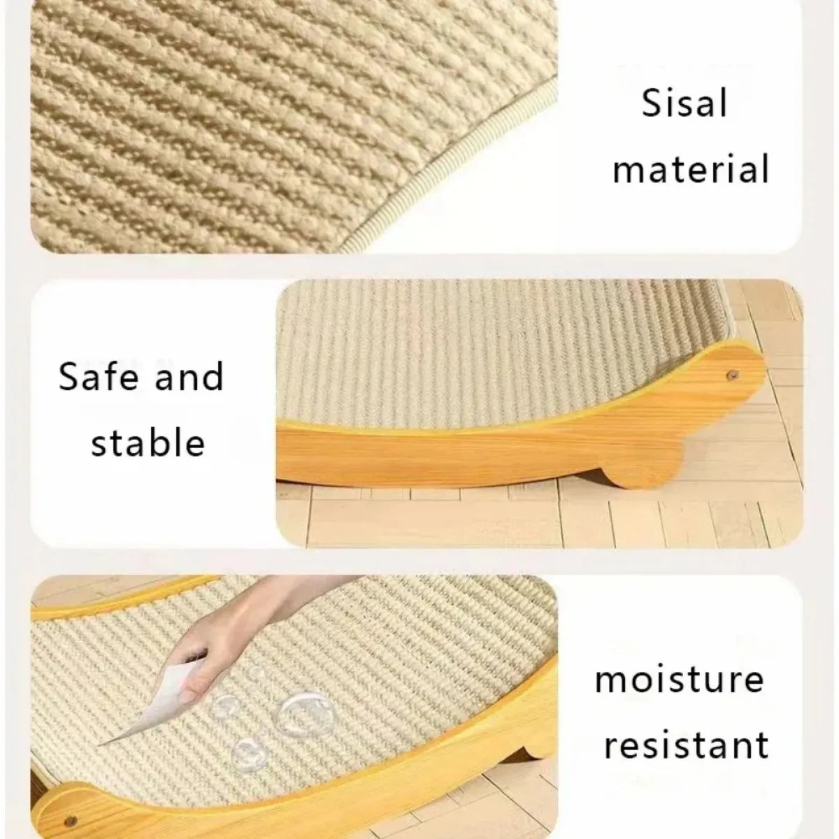 Cat Scratching Pads Multifuction Wooden Cats Sleeping Bed Detachable Wear-Resistant Cat Scratch Board Kitten Grinding Cats Toys