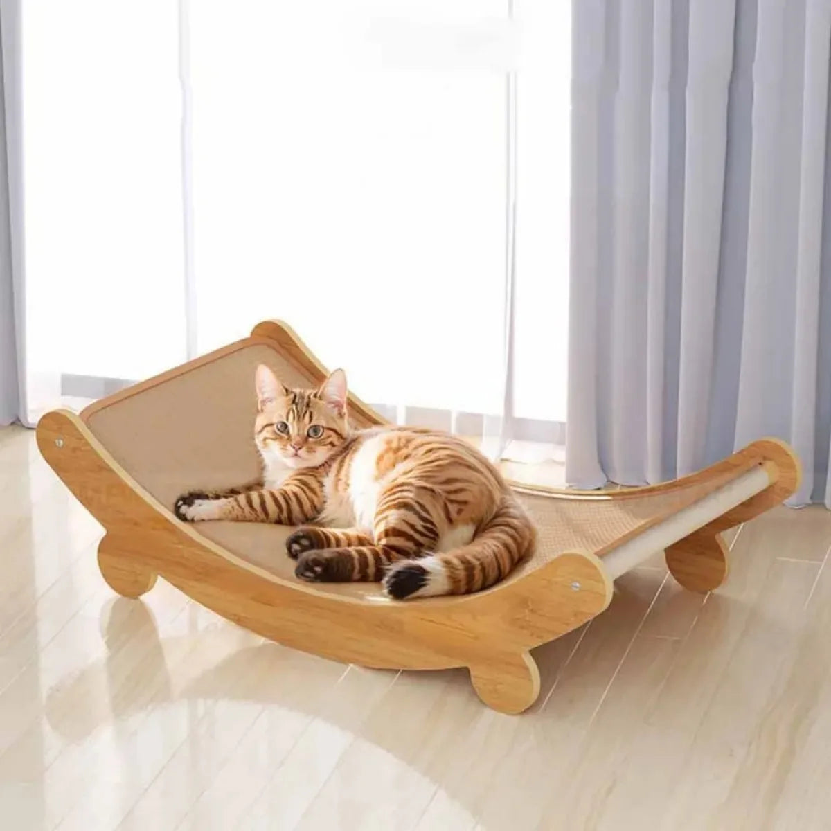 Cat Scratching Pads Multifuction Wooden Cats Sleeping Bed Detachable Wear-Resistant Cat Scratch Board Kitten Grinding Cats Toys