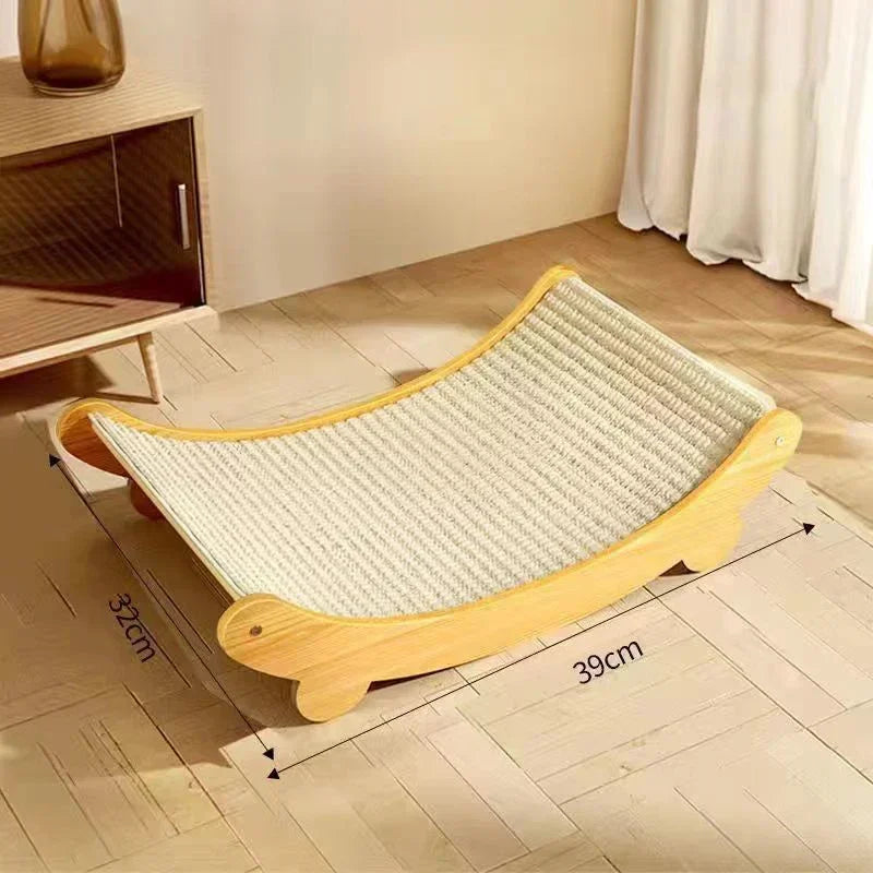 Cat Scratching Pads Multifuction Wooden Cats Sleeping Bed Detachable Wear-Resistant Cat Scratch Board Kitten Grinding Cats Toys